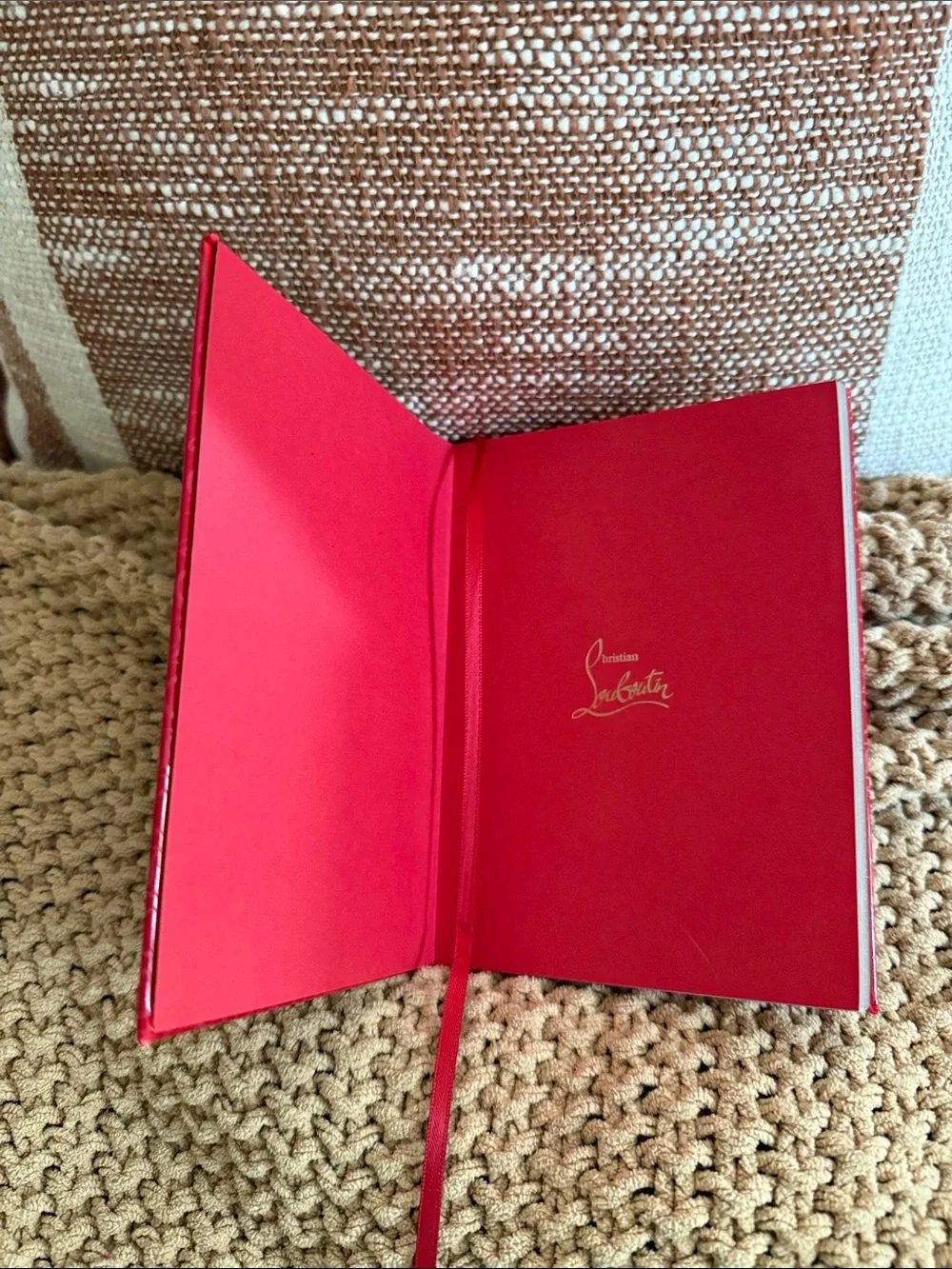 Novelty Glossy Red Coffee Table Book 📕 Notebook with Ribbon Bookmark NWOT